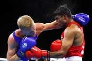Manish Kaushik (right) won a silver medal at the 2018 Gold Coast Commomwealth Games